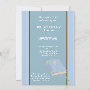 Invitation Stripes Sainte Communion