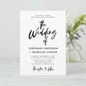 Invitation Stroc de pinceau de script de typographie (Debout devant)