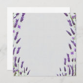 Invitation Structure de lavande en aquarelle (Devant / Derrière)