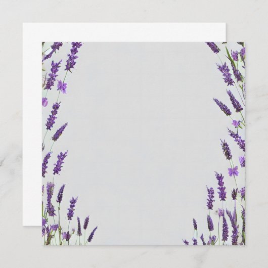 Invitation Structure de lavande en aquarelle (Devant / Derrière)