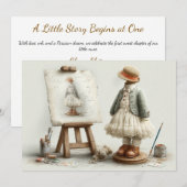Invitation Studio de l’écrivain parisien Ruffle 1er anniversa (Devant / Derrière)