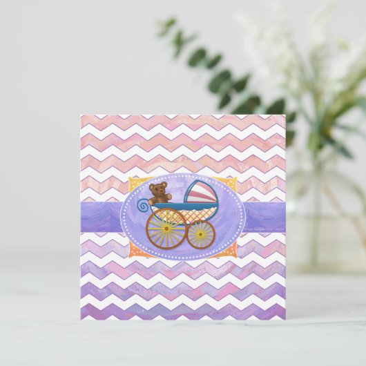 Invitation Stuff pour bébé rose et puant (Debout devant)