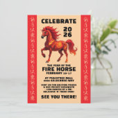 Invitation Stunning Chinese Year of the Fire Horse 2026 (Debout devant)