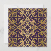 INVITATION STUNNING CLASSIQUE RICH MARINE OR MARIAGE (Dos)