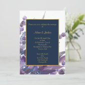INVITATION STUNNING MARINE BLANC EUCALYPTUS MARIAGE SUR MESUR (Debout devant)