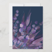 INVITATION STUNNING MARINE PURPLE EUCALYPTUS MARIAGE PERSONNA (Dos)