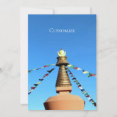 Invitation stupa bouddhique avec drapeaux de prière Thunder_C (Dos)