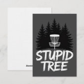 Invitation Stupid Tree Disc Golf Funny Frisbee Golf Golfer (Devant / Derrière)