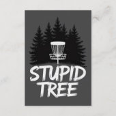 Invitation Stupid Tree Disc Golf Funny Frisbee Golf Golfer (Devant)