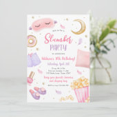 Invitation Stwood Party Sleepover fille Spa rose Anniversaire (Debout devant)