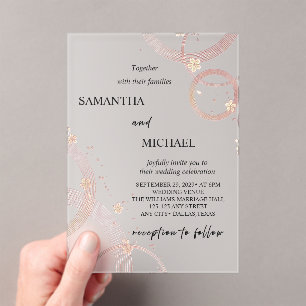 Invitation Style Acrylique givré Arch Serenity