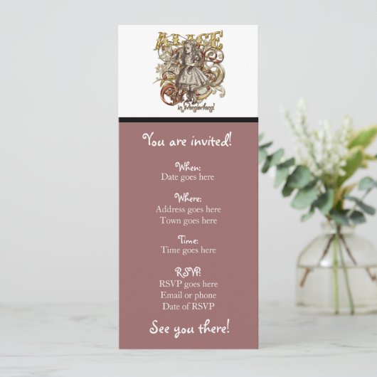 Invitation Style Alice Carnivale (Version Or) (Debout devant)