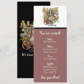Invitation Style Alice Carnivale (Version Or) (Devant / Derrière)