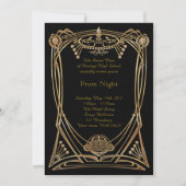 Invitation Style art déco élégant du Prom Night (Devant)