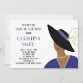 Invitation Style Art déco fille en Fête des mariées Casquette (Devant)