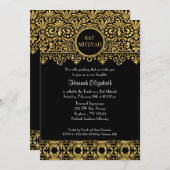 Invitation Style Art Déco Nouveau Manoir Anglais Damassé (Devant / Derrière)