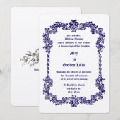 Invitation Style baroque de l'époque victorienne Cadre en feu (Devant / Derrière)