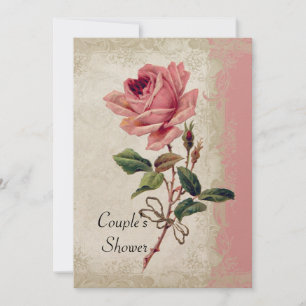 Invitation Style baroque Dentelle Rose Vintage