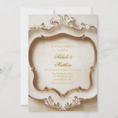 Invitation Style baroque Lux Mariage d'or blanc (Devant)