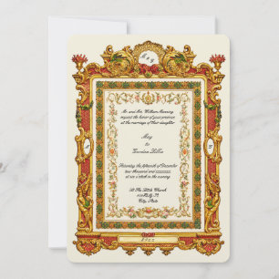 Invitation Style baroque rococo de l'ère victorienne rétro 18