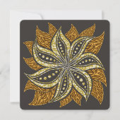 Invitation Style Batik Floral Abstrait africain (Devant)