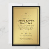 Invitation Style Black Gold Custom Logo Business Event Gala (Devant)