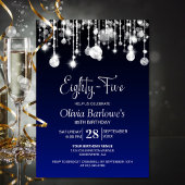 Invitation Style Blue 85th Birthday Party