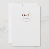 Invitation Style Boho Chic Elegant Bow Creamy Floral Mariage (Dos)