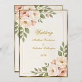 Invitation Style Boho mariage Beau Moderne Sophistiqué (Devant / Derrière)