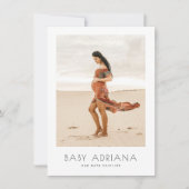 Invitation Style Boho moderne Baby shower photo simple et élé (Devant)