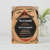 Invitation Style Carnaval vintage Fête d'anniversaire (Debout devant)