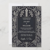 Invitation Style Celtic Nordeval Scroll Viking Mariage (Devant)