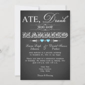 Invitation Style Chalkboard Réception de mariage uniquement I (Devant)