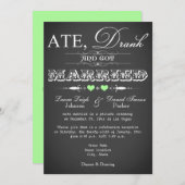 Invitation Style Chalkboard Réception de mariage uniquement I (Devant / Derrière)