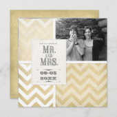 Invitation Style d'affiche de cirque - Ombre Chevron Stripe Z (Devant / Derrière)