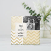 Invitation Style d'affiche de cirque - Ombre Chevron Stripe Z (Debout devant)