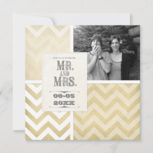 Invitation Style d'affiche de cirque - Ombre Chevron Stripe Z