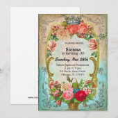 Invitation Style d'anniversaire vintage (Devant / Derrière)