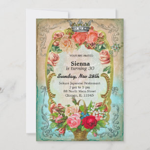 Invitation Style d'anniversaire vintage
