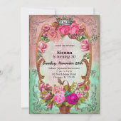 Invitation Style d'anniversaire vintage (Devant)