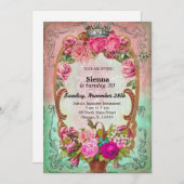 Invitation Style d'anniversaire vintage (Devant / Derrière)