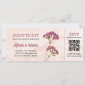 Invitation Style de billet avec code Rsvp QR (Devant)