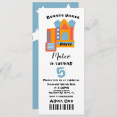 Invitation Style de billet d'anniversaire de la maison de reb (Devant / Derrière)