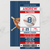 Invitation Style de billet de base-ball personnel sport pour  (Devant / Derrière)