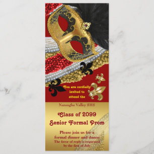 Invitation Style de billet d'invitation de bal d'étudiants,