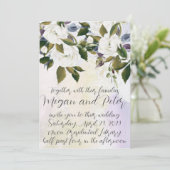 Invitation Style de calligraphie blanc et vert (Debout devant)
