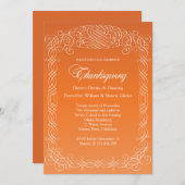 Invitation Style de calligraphie de l'invitation de Thanksgiv (Devant / Derrière)