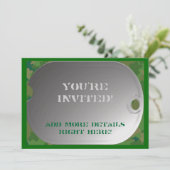 Invitation Style de caméra Dog Tag (Debout devant)