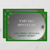 Invitation Style de caméra Dog Tag (Devant / Derrière)