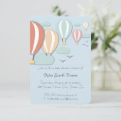 Invitation Style de coupure de papier à ballon à air chaud (Debout devant)